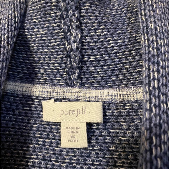 Pure Jill cuff neck pullover sweater 3 quarter length sleeve kangaroo pocket - Picture 3 of 8